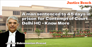 A man sentenced to 45 days in prison for Contempt of Court Delhi HC - Know More