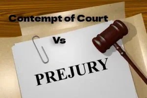 what is difference between perjury and contempt of court