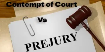 what is difference between perjury and contempt of court
